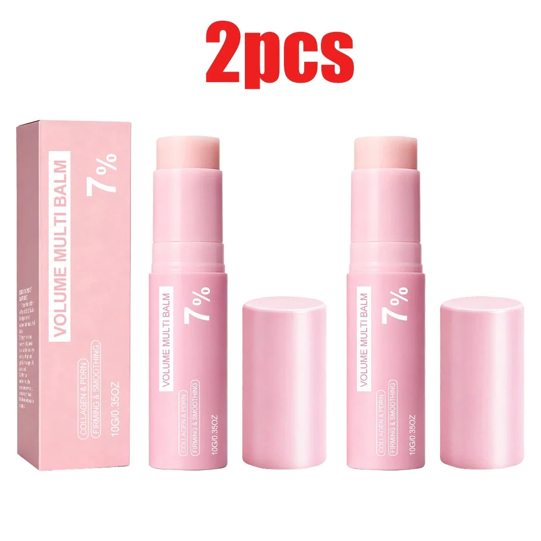 Korean Collagen Volume Balm Stick Face Lip Eye Moisturizing Hydrating Portable Solid Stick for Women Daily Skincare Treatment